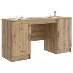 vidaXL Bureau Artisanaal eiken 142,5 x 50 x 75 cm Bewerkt hout