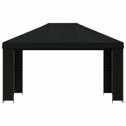 vidaXL Paviljoen 4 × 3 m Zwart Polyester en staal 190 gsm