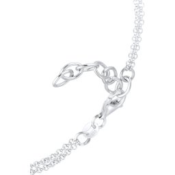 Elli Armbanden Hartje met Kristal 925 Sterling Zilver - 17 cm