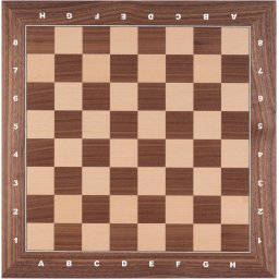 Schaakbord esdoorn - accacia ingelegd - Longfield Games - 40 x 40 cm inclusief cijfers en letters