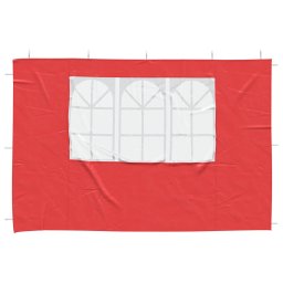 vidaXL Party Tent Zijwand 2 st 300 x 195 cm Rood PE en staal