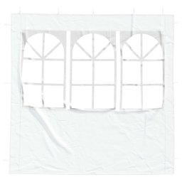 vidaXL Party Tent Zijwand 2 st 200 x 195 cm Wit PE en staal