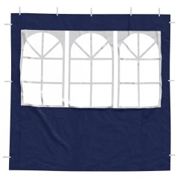 vidaXL Party Tent Zijwand 2 st 200 x 195 cm Blauw PE en staal