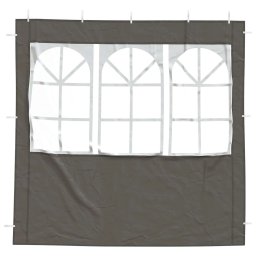 vidaXL Party Tent Zijwand 2 st 200 x 195 cm Antraciet PE en staal