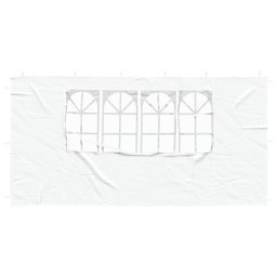 vidaXL Party Tent Zijwand 2 st 400 x 195 cm Wit PE en staal