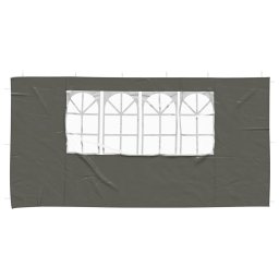 vidaXL Party Tent Zijwand 2 st 400 x 195 cm Antraciet PE en staal