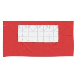 vidaXL Party Tent Zijwand 2 st 400 x 195 cm Rood PE en staal