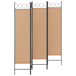 vidaXL 5-Panel Room Divider Beige 200 x 180 cm Stof