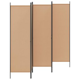 vidaXL 5-Panel Room Divider Beige 250 x 180 cm Stof