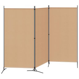vidaXL 3-Panel Room Divider Beige 260 x 180 cm Stof