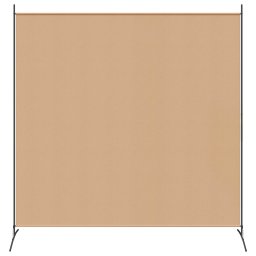 vidaXL Enkele Paneel Kamerverdeler Beige 175 x 180 cm Stof