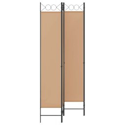 vidaXL 4-panelen roomdivider Beige 160 x 220 cm Stof