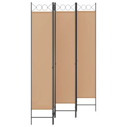 vidaXL 5-Panel Room Divider Beige 200 x 220 cm Stof