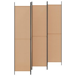 vidaXL 5-Panel Room Divider Beige 250 x 220 cm Stof