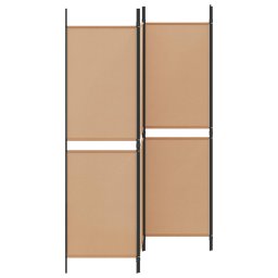 vidaXL 4-Panel Room Divider Beige 200 x 180 cm Stof