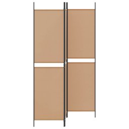 vidaXL 3-Panel Room Divider Beige 150 x 200 cm Stof