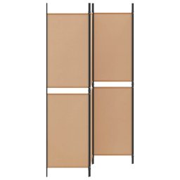 vidaXL 4-panelen kamerscherm Beige 200 x 200 cm Stof