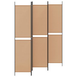 vidaXL 5-Panel Room Divider Beige 250 x 220 cm Stof
