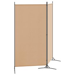 vidaXL 2-Panelen Kamerscherm Beige 175 x 180 cm Stof