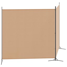 vidaXL 2-Panelen Kamerscherm Beige 348 x 180 cm Stof