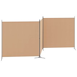 vidaXL 4-panelen roomdivider Beige 525 x 180 cm Stof
