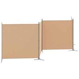 vidaXL 4-panelen roomdivider Beige 698 x 180 cm Stof