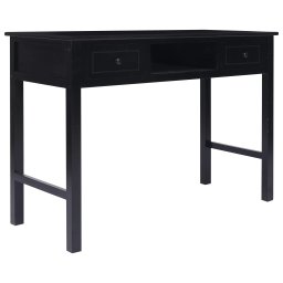 vidaXL Schrijftafel 110x45x76 cm hout zwart