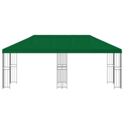 vidaXL Tuinprieel 6 x 3 m Groen Polyester en staal 190 gsm