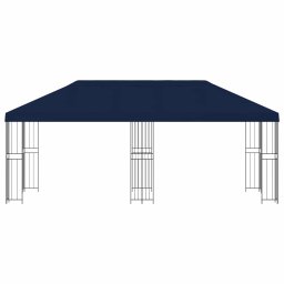 vidaXL Tuinprieel 6 x 3 m Blauw Polyester en staal 190 gsm