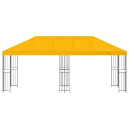 vidaXL Tuinprieel 6 x 3 m Geel Polyester en staal 190 gsm
