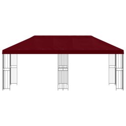 vidaXL Tuinprieel 6 x 3 m Bordeauxrood Polyester en staal 190 gsm