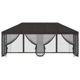 vidaXL Paviljoen met zijwanden 6 x 3 m Antracietkleurig