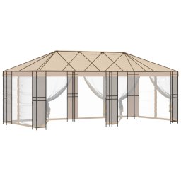 vidaXL Tuinhuisframe zonder tentdoek 6 x 3 m Zwart Staal