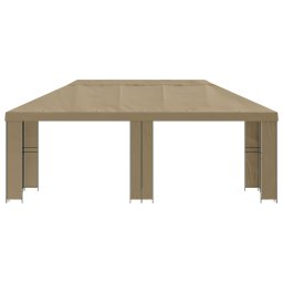 vidaXL Tuinprieel 6 x 3 m Beige Polyester en staal 190 gsm