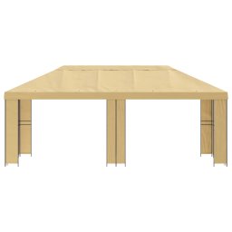 vidaXL Tuinprieel 6 x 3 m Crèmekleurig Polyester en staal 190 gsm