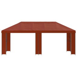 vidaXL Tuinprieel 6 x 3 m Terracotta Polyester en staal 190 gsm