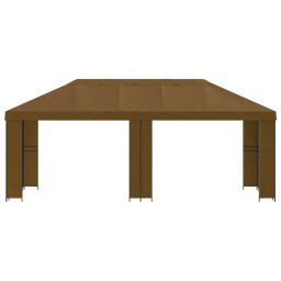 vidaXL Tuinprieel 6 x 3 m Taupe Polyester en staal 190 gsm
