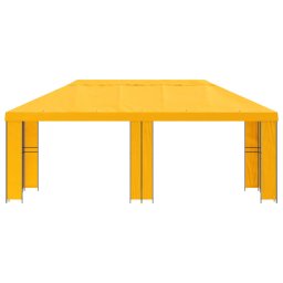 vidaXL Tuinprieel 6 x 3 m Geel Polyester en staal 190 gsm