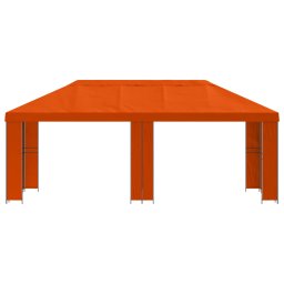 vidaXL Tuinprieel 6 x 3 m Oranje Polyester en staal 190 gsm