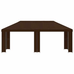 vidaXL Tuinprieel 6 x 3 m Bruin Polyester en staal 190 gsm