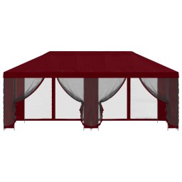 vidaXL Tuin Gazebo met Zijwanden 6 x 3 m Bordeauxrood
