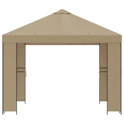 vidaXL Paviljoen 3 x 3 m Beige Polyester en staal 190 gsm