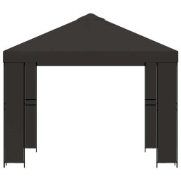 vidaXL Paviljoen 3 x 3 m Antracietkleurig Polyester en staal 190 gsm