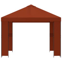 vidaXL Paviljoen 3 x 3 m Terracotta Polyester en staal 190 gsm