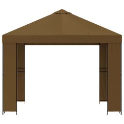 vidaXL Paviljoen 3 x 3 m Taupe Polyester en staal 190 gsm