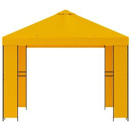 vidaXL Paviljoen 3 x 3 m Geel Polyester en staal 190 gsm