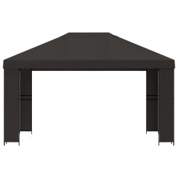 vidaXL Paviljoen 4 × 3 m Antracietkleurig Polyester en staal 190 gsm