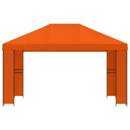 vidaXL Paviljoen 4 × 3 m Oranje Polyester en staal 190 gsm
