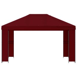 vidaXL Paviljoen 4 × 3 m Bordeauxrood Polyester en staal 190 gsm