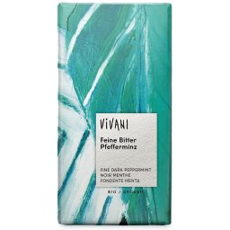 Vivani Chocoladereep Puur met Pepermunt vulling